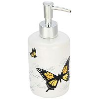Дозатор для жидкого мыла "Бабочки" DIS-FLY, керамика (1/4/24) (002792)