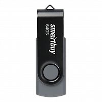 Флеш-накопитель USB  64GB  Smart Buy  Twist  чёрный (SB064GB2TWK)