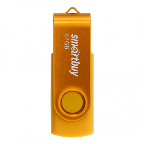 Флеш-накопитель USB  64GB  Smart Buy  Twist  жёлтый (SB064GB2TWY)