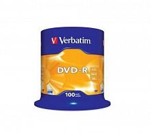 Диск VERBATIM DVD-R 4.7 GB (16х) CB-100 (400) (43549)