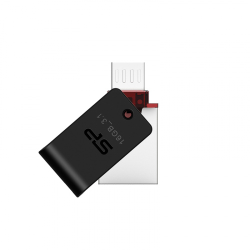 Флеш-накопитель USB 3.2  16GB  Silicon Power  Mobile X31 + Micro-USB, OTG, чёрный (SP016GBUF3X31V1K) фото 2