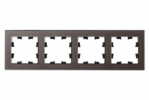 Рамка 4-м ATLASDESIGN Nature стекло мокко Systeme Electric ATN320604 (1)