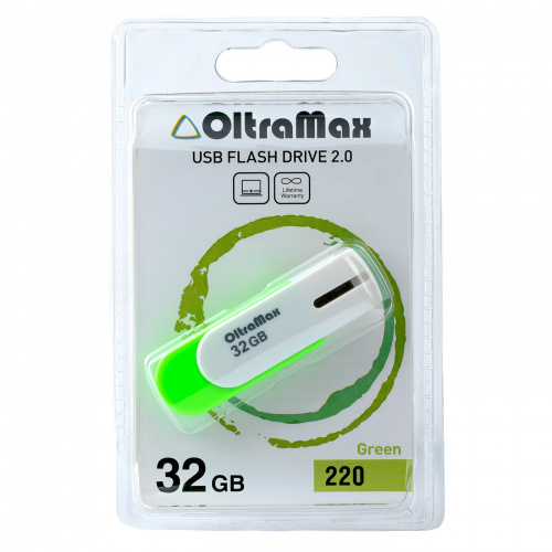 Флеш-накопитель USB  32GB  OltraMax  220  зелёный (OM-32GB-220-Green) фото 6