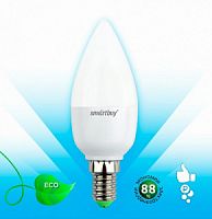 Лампа светодиодная SMARTBUY C37 9,5Вт 3000K E14 (свеча, теплый свет) (1/10/100) (SBL-C37-9_5-30K-E14)