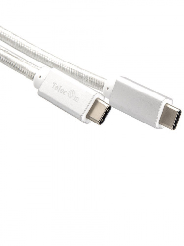 Кабель USB 3.1 Type Cm -- Cm  IC 5А 10Gbs длина 1M, Telecom <TC420S> серебряный (1/150) фото 3