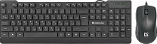 Комплект проводной Клавиатура + Мышь DEFENDER York C-777 RU, мультимедиа, черная (1/20) (45779)
