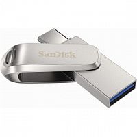 Флеш-накопитель USB 3.1  256GB  SanDisk  Ultra Dual Drive Luxe USB Type-C, серебро (SDDDC4-256G-G46)