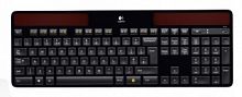 Клавиатура беспроводная LOGITECH K750 USB slim Multimedia, черная (920-002938)