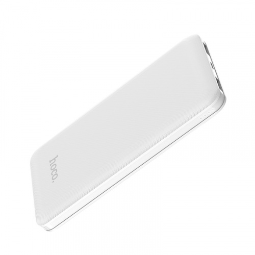 Мобильный аккумулятор Аккумулятор внешний HOCO J26, 10000mAh, 2 USB выхода, Micro-USB вход, LED индикатор, белый (1/53) (6957531086451)