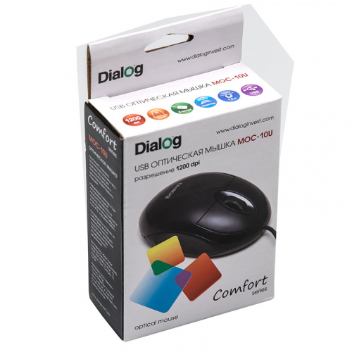 Мышь проводная DIALOG Pointer Optical MOC-10U, USB, 3 кн., колесо прокрутки, черный (1/100) фото 3