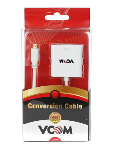 Кабель-переходник VCOM Micro HDMI M=>VGA F, 0.15 м. (1/150) (CG593) фото 3