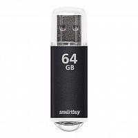 Флеш-накопитель USB  64GB  Smart Buy  V-Cut  чёрный (SB64GBVC-K)