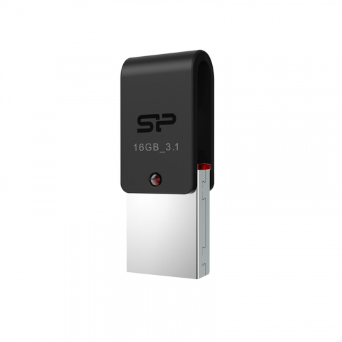 Флеш-накопитель USB 3.2  16GB  Silicon Power  Mobile X31 + Micro-USB, OTG, чёрный (SP016GBUF3X31V1K) фото 4
