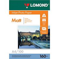 Фотобумага LOMOND A4 160 г/м2 матовая 100 лист. (1/12) (C0017871)