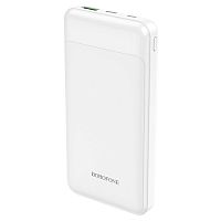 Мобильный аккумулятор Аккумулятор внешний Borofone BJ19, 10000mAh, пластик, QC3.0, 1 USB выход, микро USB, PD20W, индикатор, 3.0A, цвет: белый (1/41) (6974443381597)