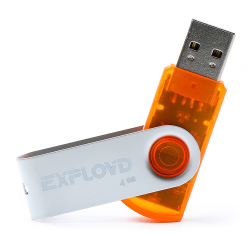 Флеш-накопитель USB  4GB  Exployd  530  оранжевый (EX004GB530-O) фото 2