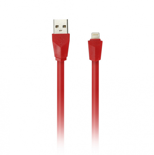 Кабель SMART BUY USB - 8-pin для Apple, плоский,  красный, 1м (iK-512r red) (1/60)