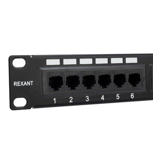Rexant Патч-панель 19", 1U, 24 порта RJ-45, категория 5e, UTP неэкранированная, черная (1/25) (04-0021) фото 6