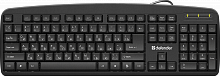 Клавиатура проводная DEFENDER Office HB-910 RU, полноразмерная, черная (1/20) (45910)