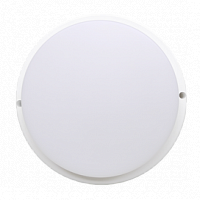 Светильник светодиодный ECOLA ЖКХ ДПП с датчиком движения Круг накладной IP65 матовый белый 18W 220V 4200K 175x45 (1/40) (DMRV18ELC)