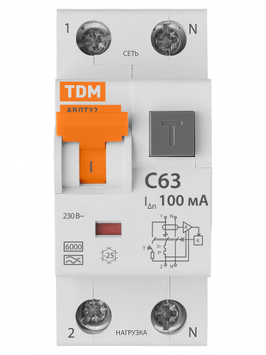 АВДТ 32 C63 100мА TDM (1/6/60) (SQ0202-0035) фото 6