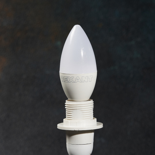 Лампа светодиодная REXANT Свеча CN 7,5 Вт E14 713 лм 2700 K теплый свет (10/100) (604-017) фото 6