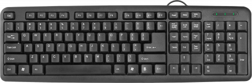 Клавиатура проводная DEFENDER HB-420, полноразмерная, USB, черная (1/20) (45420) фото 2