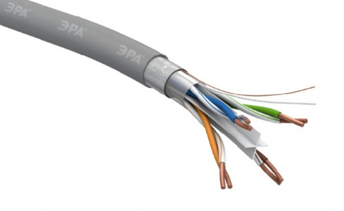 Кабель ЭРА витая пара F/UTP 4x2x23 AWG Cat 6 CU PVC 305 метров (1/1) (Б0053026)