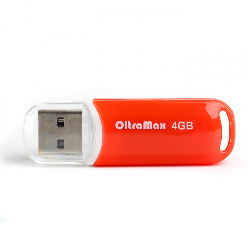 Флеш-накопитель USB  4GB  OltraMax  230  оранжевый (OM-4GB-230-Orange)