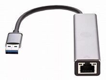 Переходник USB 3.0 -->RJ-45 1000Mbps+3 USB3.0, Aluminum Shell, 0.2м VCOM <DH312A>(1/150)