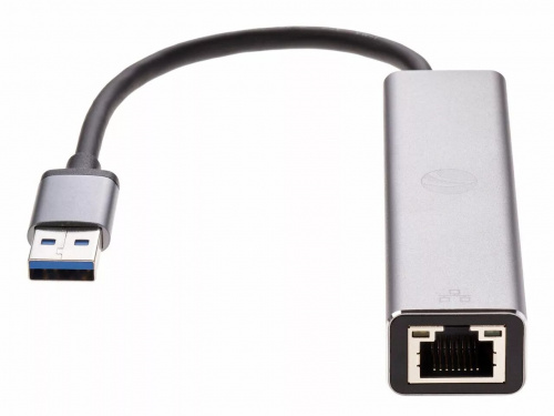 Переходник USB 3.0 -->RJ-45 1000Mbps+3 USB3.0, Aluminum Shell, 0.2м VCOM <DH312A>(1/150)