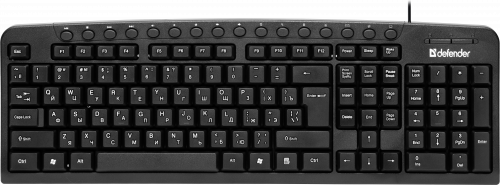 Клавиатура проводная DEFENDER Focus HB-470 RU, USB, мультимедиа, черная (1/20) (45470) фото 2