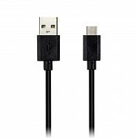 Дата кабель Smartbuy MicroUSB длина 15 см черный <3 А iK-020