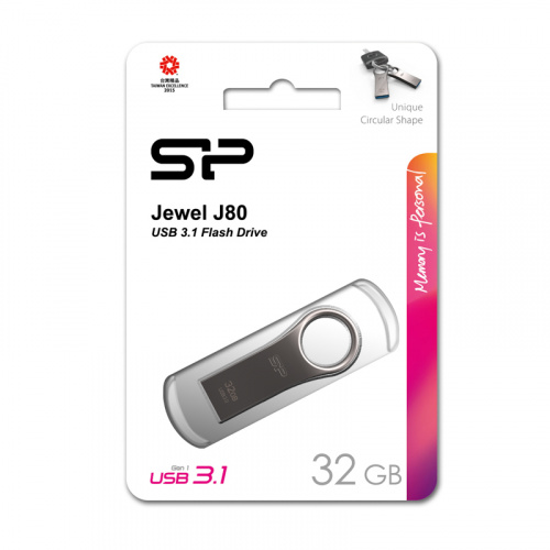 Флеш-накопитель USB 3.0  32GB  Silicon Power  Jewel J80 титан (SP032GBUF3J80V1T) фото 11