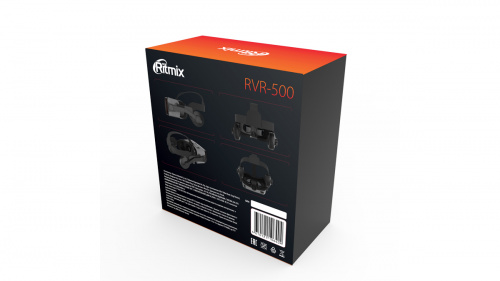 VR-очки RITMIX RVR-500,Асферическая линза 41,5мм,угл.обз.90-100,рег.Межзрачк.расст.60-70мм,фокус расст.37,5-46,5,мм.,встр.науш.(1/20) (80002909) фото 2