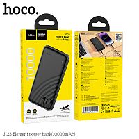 Мобильный аккумулятор Аккумулятор внешний HOCO J123 Element, 10000mAh, 2 USB выхода, дисплей, цвет: чёрный (1/70) (6942007612043)