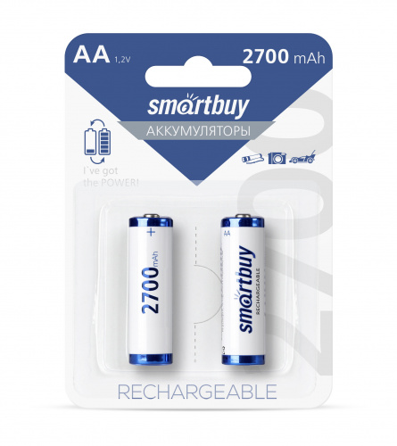 Аккумулятор Smartbuy R6 NiMh (2700 mAh) (2 бл)   (24/240) (SBBR-2A02BL2700)