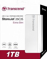Внешний HDD  Transcend  1 TB  C3S серебро, 2.5'', USB 3.1 (USB/Type-C) (TS1TSJ25C3S)
