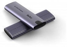Внешний корпус Netac WH51 для M.2 SATA SSD, алюминий серый (док-станция USB Type C со встроенным боксом для M.2 SATA устройств) (NT07WH51-32CA)