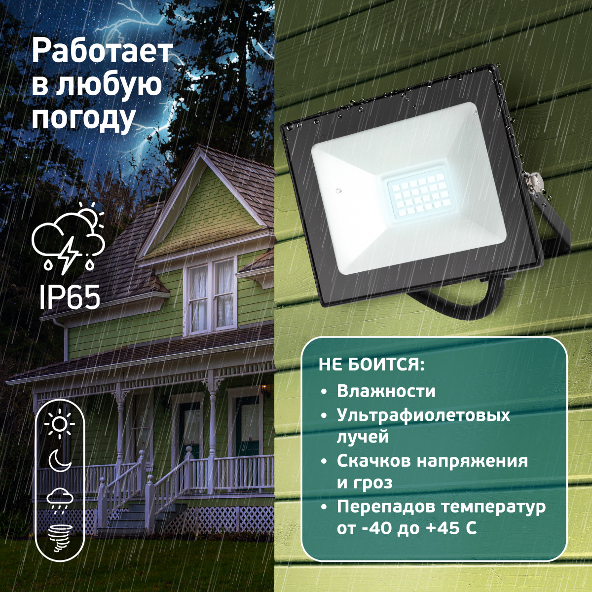 Прожектор светодиодный ЭРА LPR-024-0-65K-030 30Вт 6500К 2400Лм IP65 (1/40)  (Б0054586)