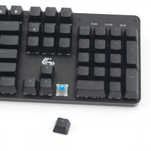 Клавиатура проводная игровая механическая GEMBIRD KB-G530L, USB, Outemu Blue, 104 кл., Rainbow, 9 реж., черная фото 4