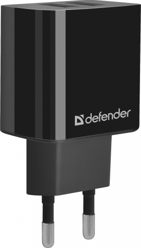 Адаптер сетевой Defender UPC-21, черный, 2xUSB, 5V/2.1А, кабель microUSB (1/100) (83581) фото 4