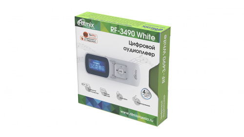 Плеер MP3 RITMIX RF-3490 4GB White НА ФЛЭШ ПАМЯТИ (КАРТЕ) (1/20) (15120042) фото 2