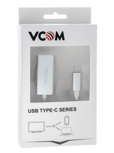 Кабель-адаптер USB 3.1 Type-Cm -->HDMI A(f)3840x2160@30Hz,10Gbps, Aluminum Shell, 0,15m VCOM<CU423M> (1/72) фото 3