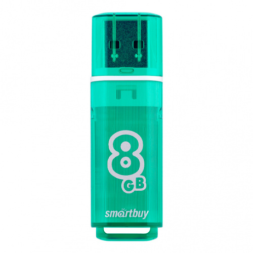 Флеш-накопитель USB  8GB  Smart Buy  Glossy  зелёный (SB8GBGS-G)