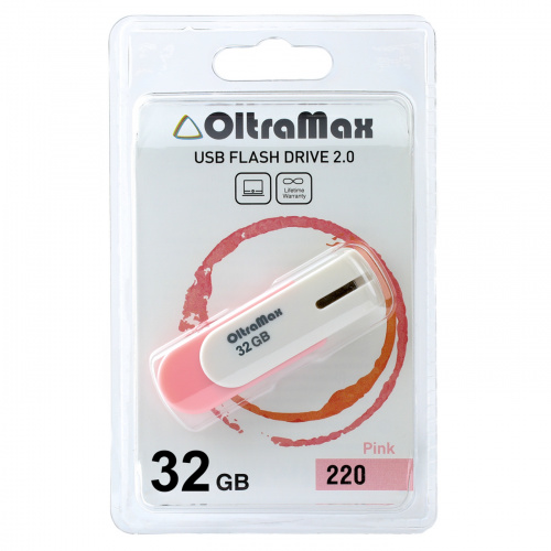 Флеш-накопитель USB  32GB  OltraMax  220  розовый (OM-32GB-220-Pink) фото 6
