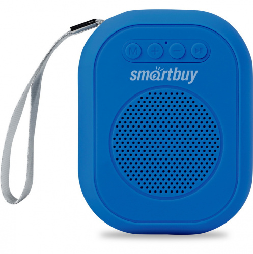 Компактная портативная колонка Smartbuy BLOOM, Bluetooth, MP3, FM-радио, 3 Вт, синяя (1/30) (SBS-150)