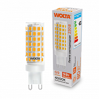 Лампа светодиодная WOLTA G9 (керамика) JCD 9Вт 800лм 4000K 1/10/100/1000 (WSTD-JCD-9W4KG9-C)