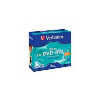 Диск VERBATIM mini DVD-RW 1.46 GB (2х) JC/5 (100) (43514)