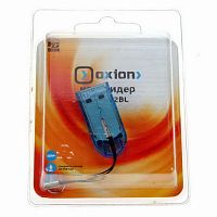 Картридер OXION OCR012BL, синий, USB 2.0, Micro SD, до 32Гб